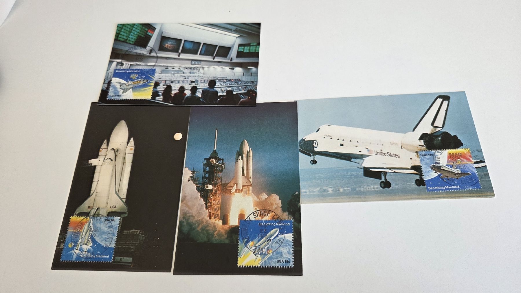 Alle Briefmarken: 1984 4 Maximumkarten Space Shuttle – Gebraucht aus Arni AG von Moth68