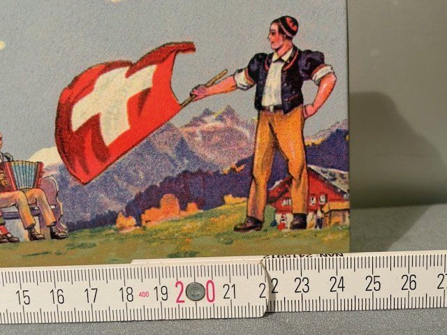 Pots: Vintage Blechdose Schweizer Folklore Trachten /Fahnenschwing – D'occasion à Kriegstetten par Dorothy66 4
