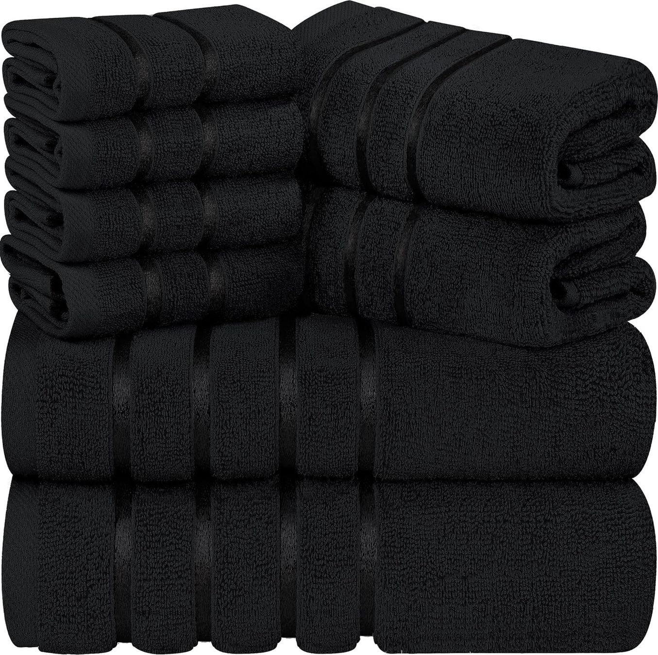 Teli da bagno: 8er-Pack Handtuch-Set  Schwarz – Nuovo e nell'imballaggio originale da Nuglar venduto da SaleRitter