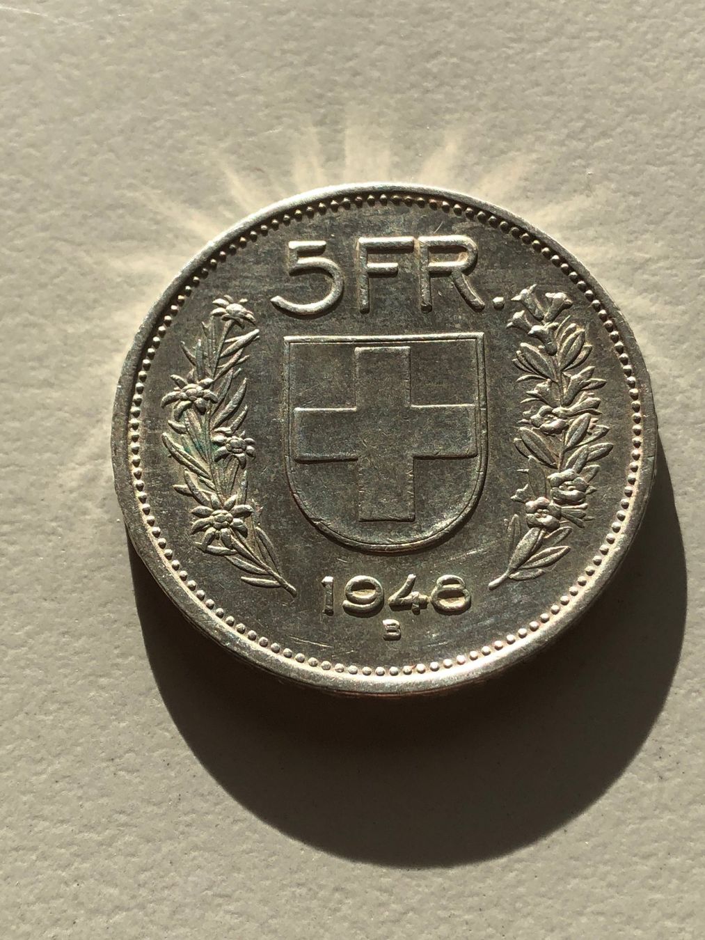 Tutti le monete: 5 Fr. 1948 – Usato da Schötz venduto da Odpa