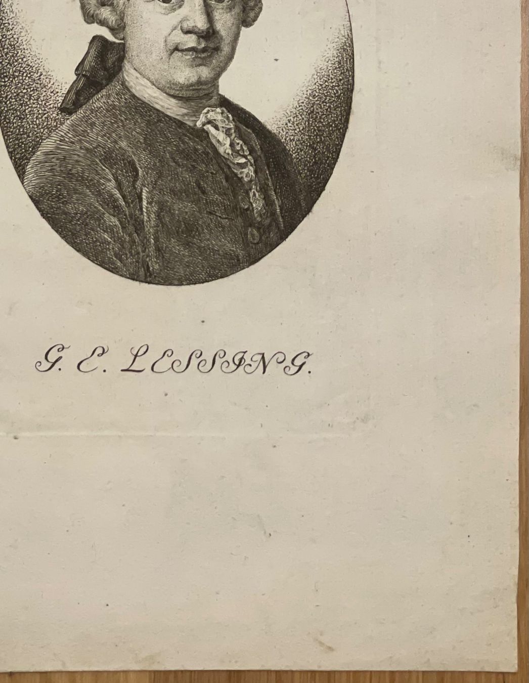 Gemälde: G. E. Lessing (1775) Portrait Radierung – Gebraucht aus Root von  4