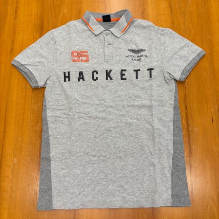 Hackett London Aston Martin Polo Gr. M Grau | Gebraucht