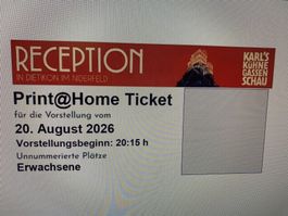 1 Ticket Karls Kühne Gassenschau 20.08.