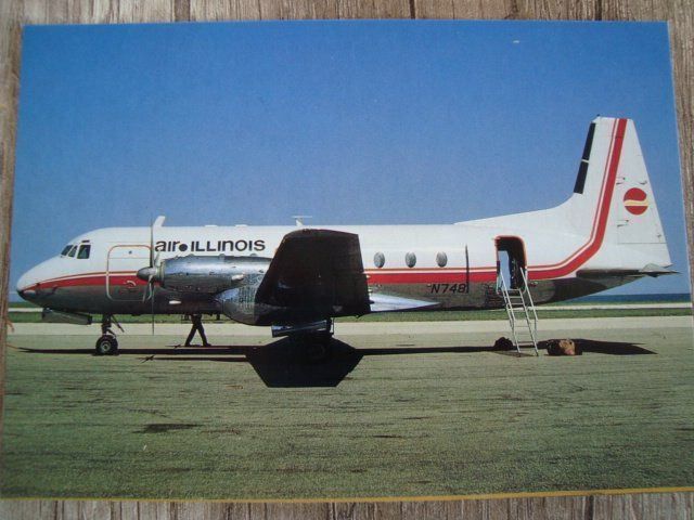 Cartes postales: Air Illinois, HS 748-2A, N748 – Neuf avec emballage d'origine à Thun par Abigboss