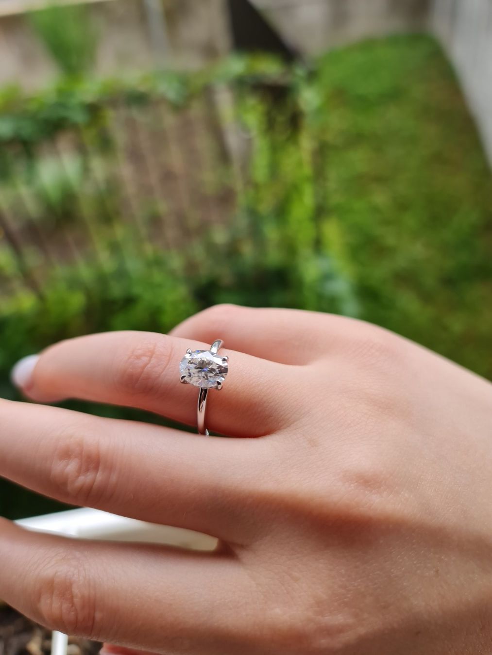 Anelli: Solitaire Moissanit Ring oval 2 carat Grösse 54 – Nuovo e nell'imballaggio originale da Kriens venduto da Jul_8D 4