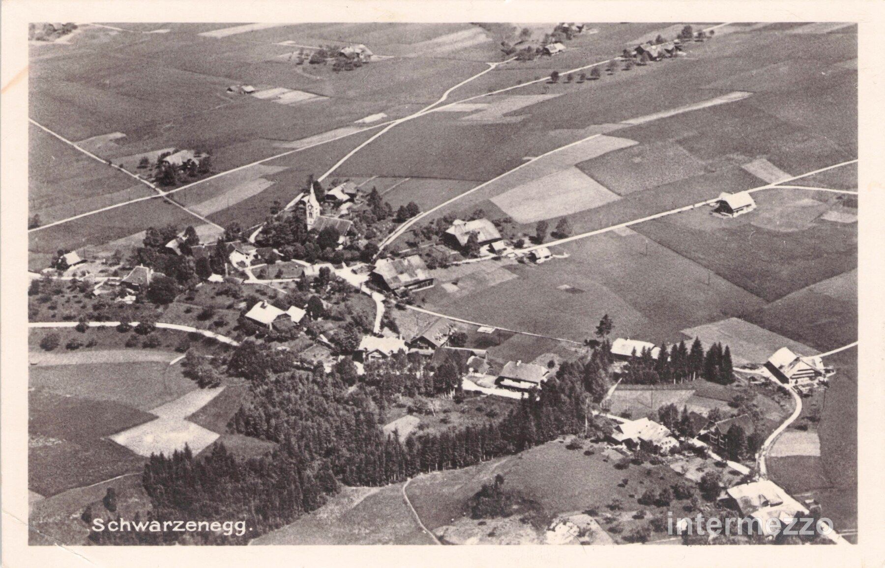 Cartoline postali: Schwarzenegg BE // 1923 Luftbild – Usato da Basel venduto da intermezzo12