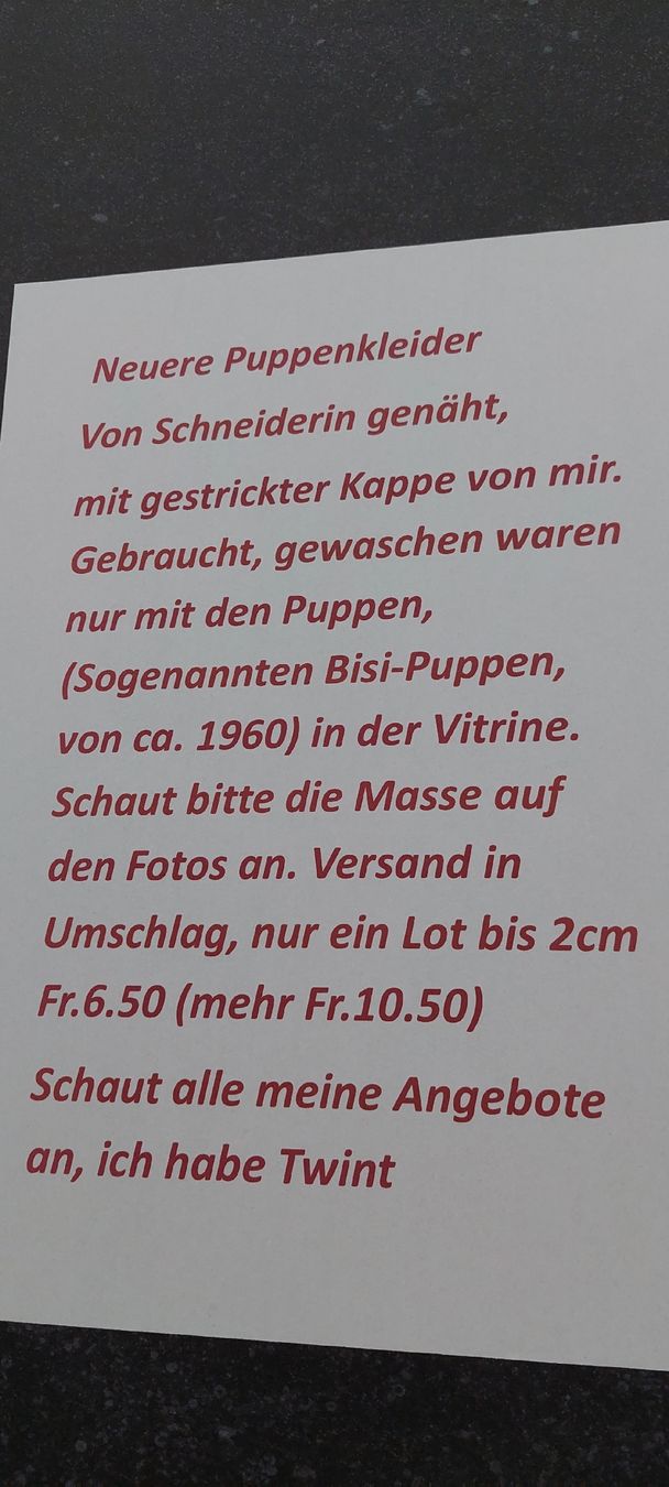 Puppen: Puppenkleid  – Gebraucht aus Muri AG von nindo1 2