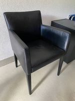Leder-Stuhl schwarz