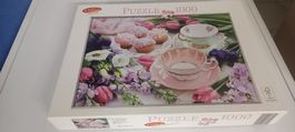 Puzzle Teekränzchen 1000 Teile 69,9 x 49,7 cm  gebraucht