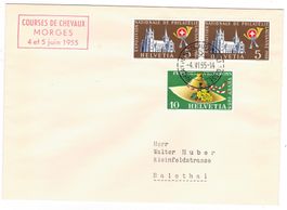 Lettre de Morges BPA A695 pour Balsthal le 4.VI.55