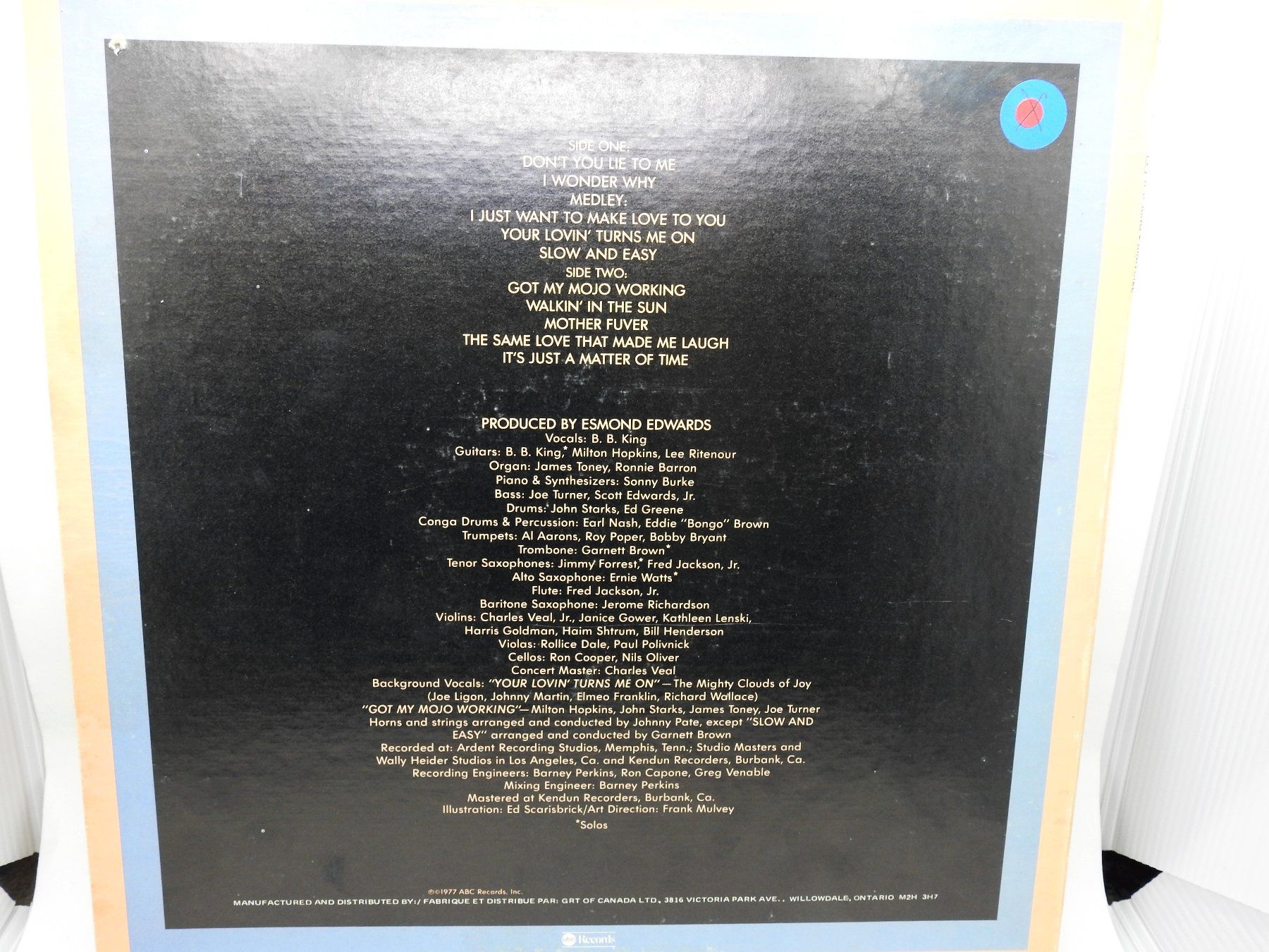 Autografi: B.B. King LP King Size von 1977 mit Original Autogramm – Usato da Zürich venduto da Numark 2