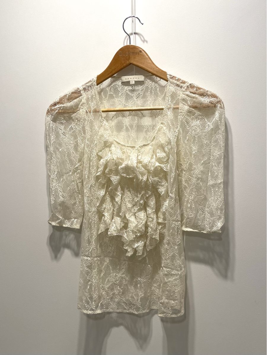 Sandro Camicette: Sandro Blouse Dentelle (Taille-1) – Nuovo (secondo la descrizione) da Genève venduto da rom_8nwv