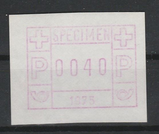 Tutti i francobolli: Specimen Probedruck 1975 – Usato da Oberglatt ZH venduto da Wiedmi6