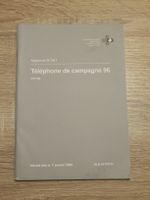 Manuel technique téléphone de campagne 96 Armée suisse