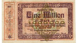 Ahrweiler 1 Mil.Mark Serie W 05.07.1923 SS++-VZ