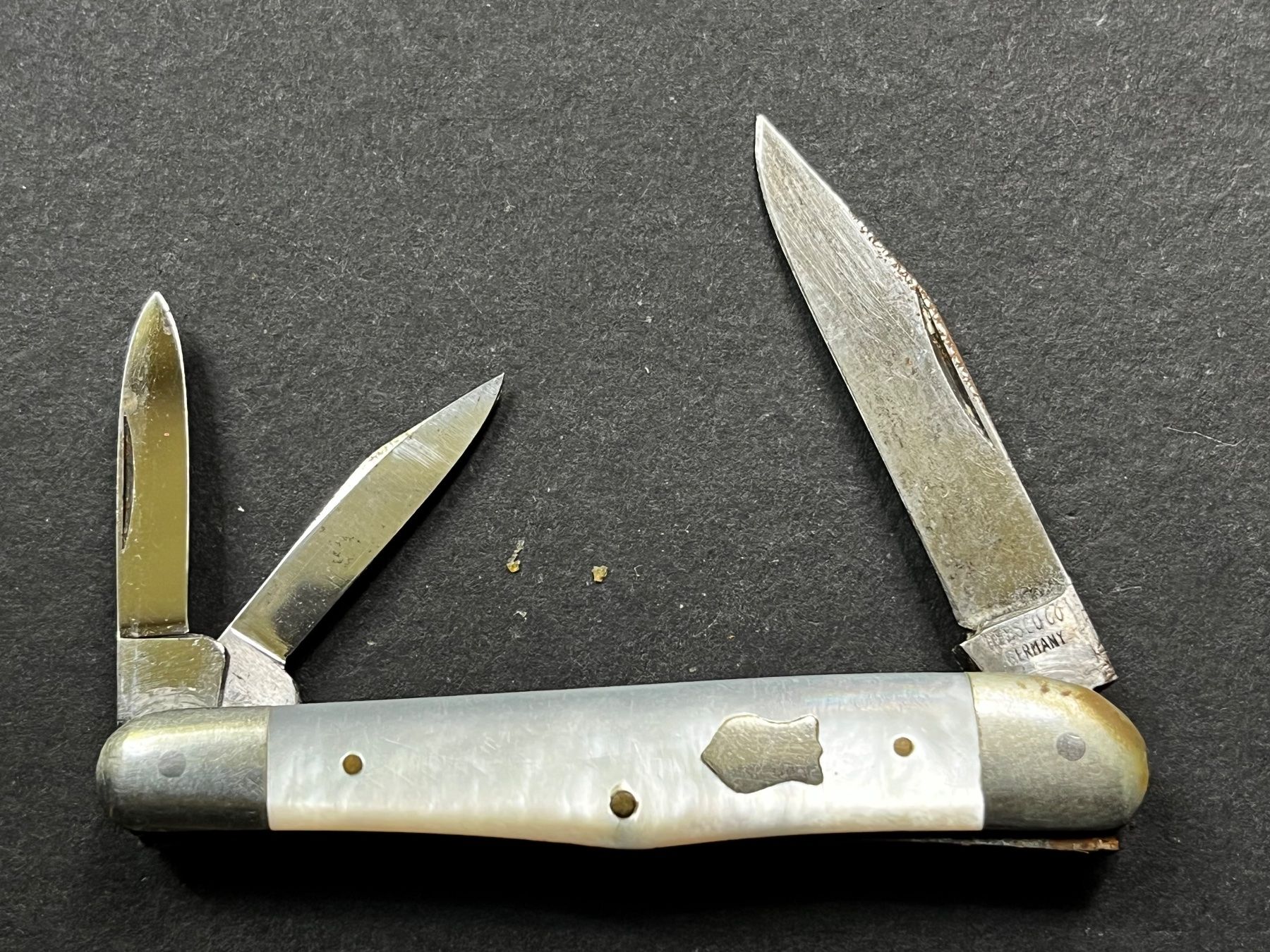 Solingen Coltelli tascabile: Antikes Sackmesser aus Solingen 79 mm - Perlmutt – Usato da Zürich venduto da FV.vintage