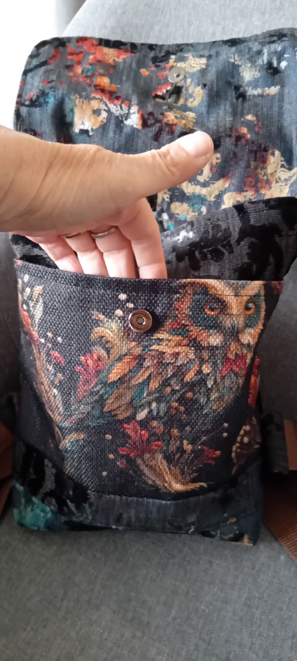 Borse & Zaini: kleiner Rucksack mit Eulenmuster und Blumen,handarbeit – Nuovo (secondo la descrizione) da Burgdorf venduto da carodesign1 1