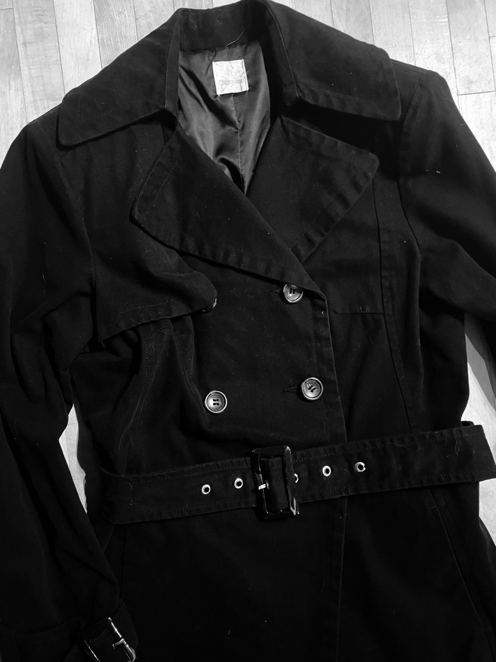 Giacche: Trench-coat noir taille 38 100% coton – Usato da Genève venduto da pilarina 1