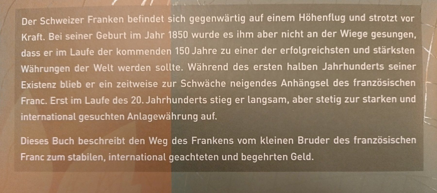 Bücher: Der Schweizer Franken - Eine Erfolgsgeschichte / Buch 2012 – Gebraucht aus Bellach von JingleJerry 9