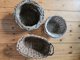 3 schöne Weidenkörbchen, Waldorf Kinderzimmer