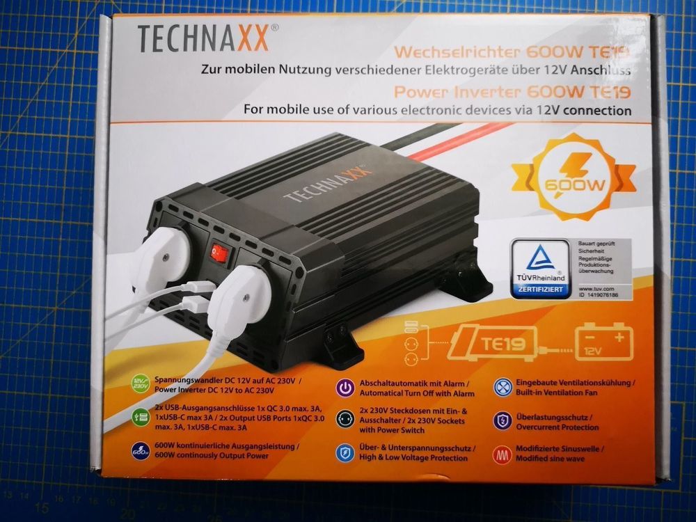 Technaxx Spannungswandler KFZ-SPANNUNGSWANDLER, 12 V DC