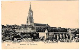 Karte Münsterplattform Bern - ungelaufen ca. 1910