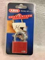Neues ABUS Vorhängeschloss T65AL/40 - Rot, Originalverpackt