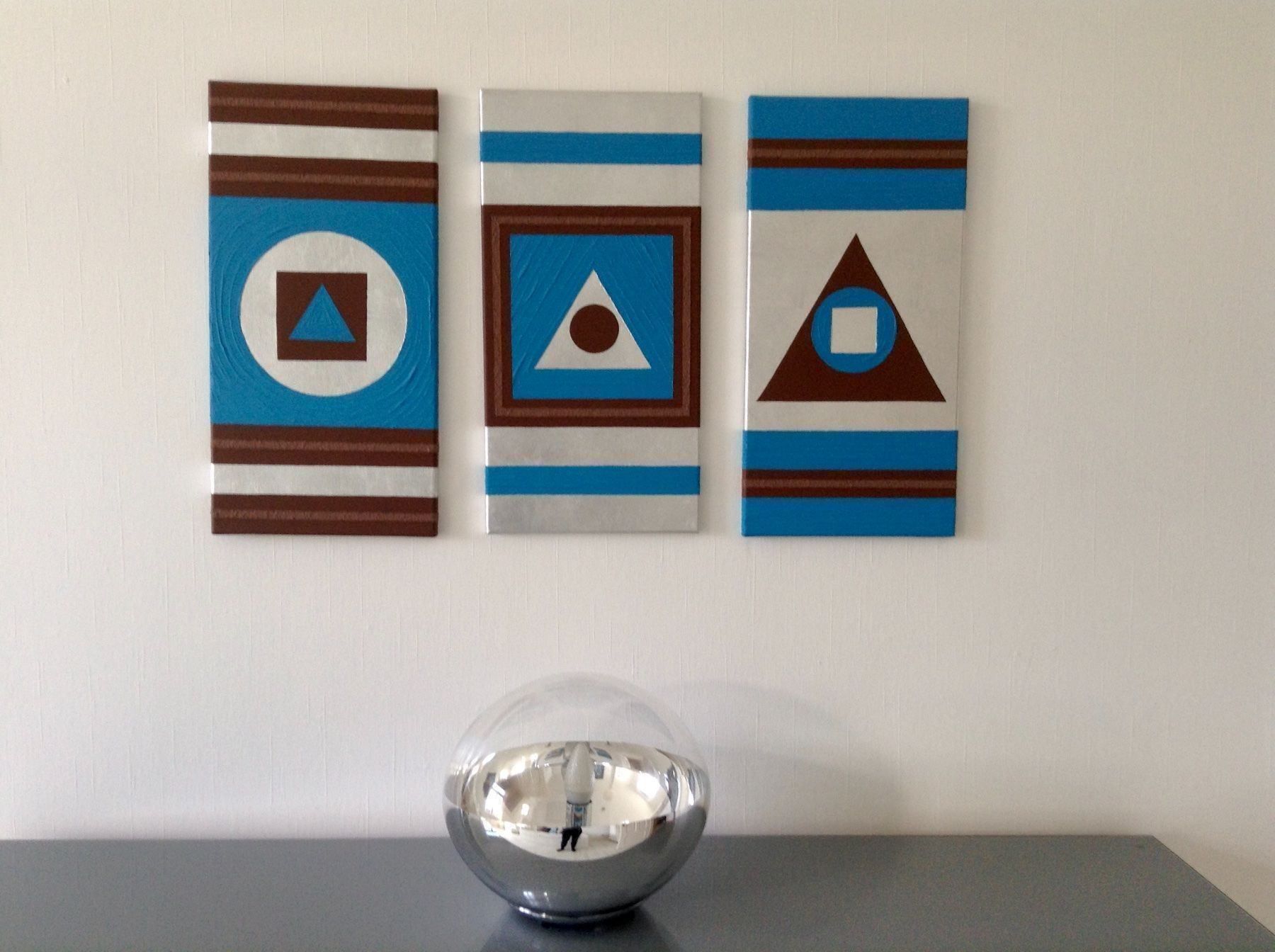 Dipinti: Original 3 er Serie Gemälde 30 x 60 cm – Nuovo (secondo la descrizione) da Gunten venduto da starfish3 3