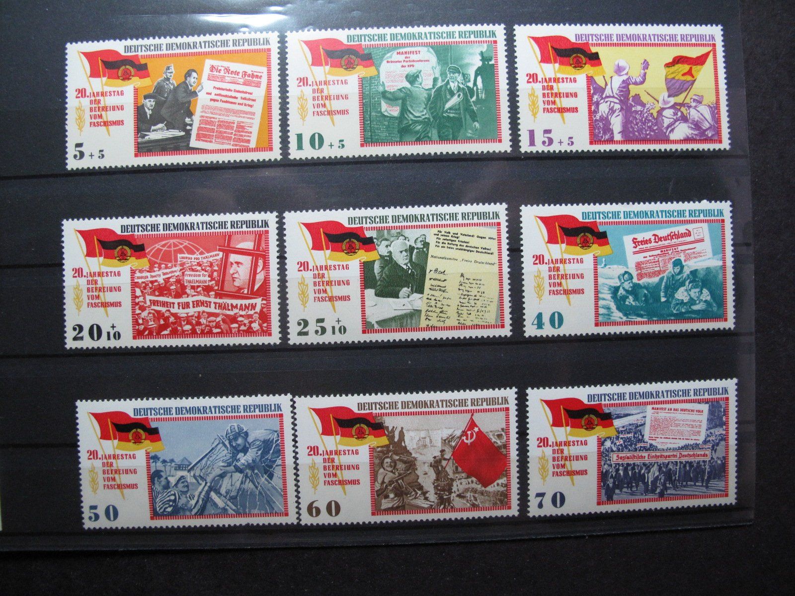 Tutti i francobolli: DDR 1965 Jahrestag der Befreiung ** – Usato da Wil SG venduto da fva01