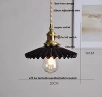 Lampe suspendue LED en céramique,  style nordique moderne