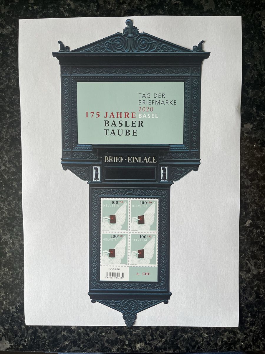 Alle Briefmarken: 175 Jahre Basler Taube Spezialbogen** – Neu (gemäss Beschreibung) aus Freidorf TG von ern_7s68
