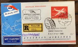 Österreich - Erstflug Brief Austrian airlines, 1959