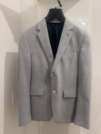 Blazer homme Zara gris clair – taille 46 – élégant