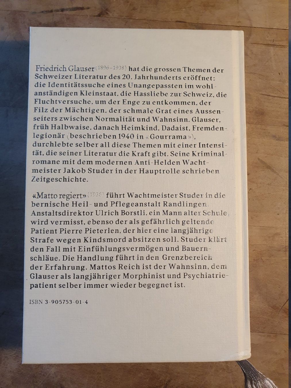 Libri: Matto Regiert Friedrich Glauser Das Magazin – Usato da Zürich venduto da loosebone 2