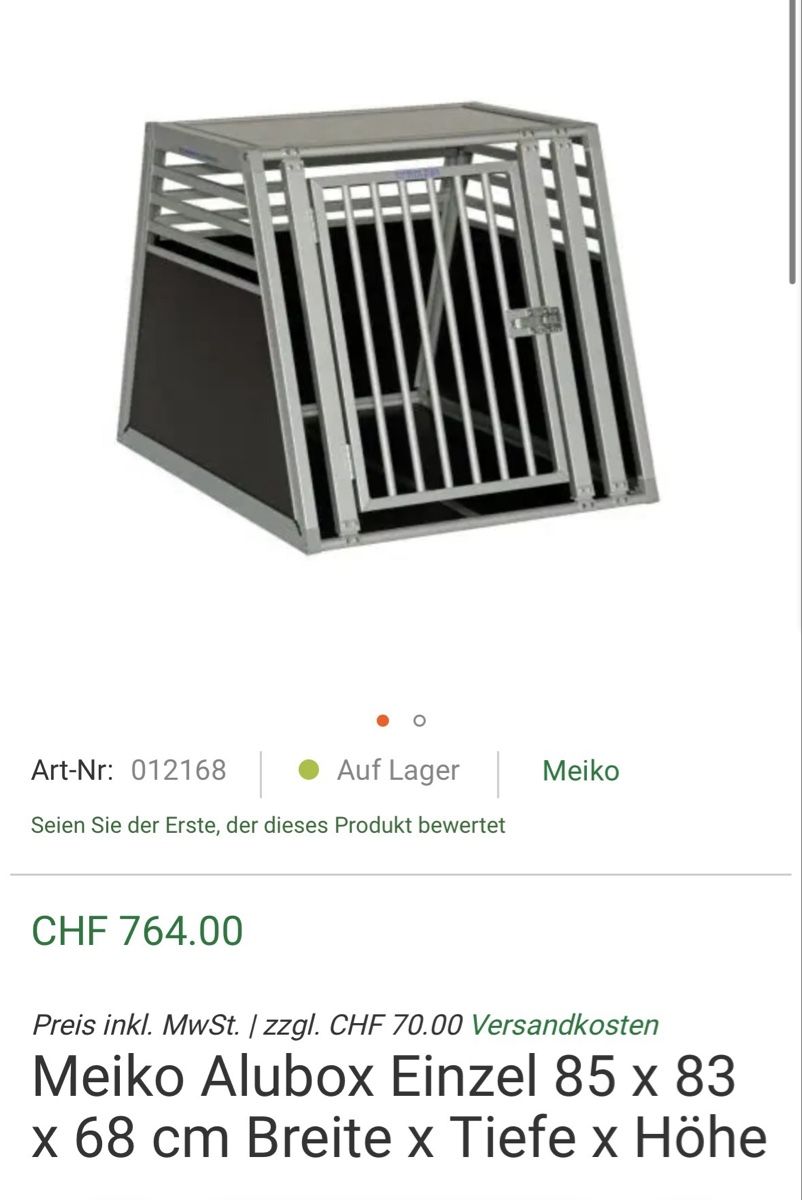 Meiko Gabbie, trasporto & Sicurezza: Meiko Alubox Einzel 85x83x68cm – Usato da Zürich venduto da ann_5jfx