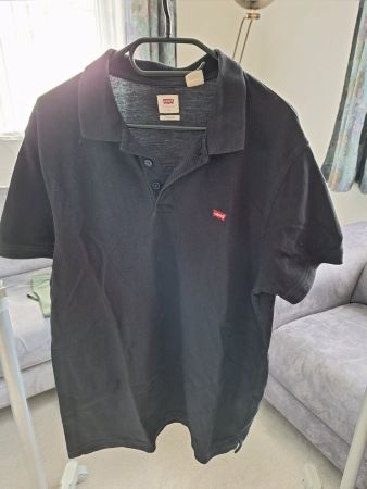 Lewi's Herren Poloshirt schwarz Grösse L Standard