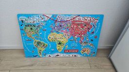 Carte du monde puzzle magnétique