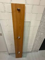 Wandablage / Wandregal Eiche Bianco massiv mit Glas