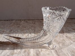 Kristall-Füllhorn Vase Vintage Top Zustand 551 Gr. Schliff
