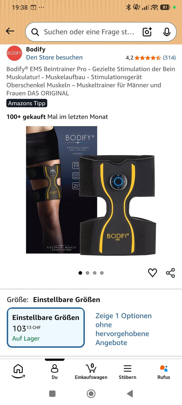 Bodyshape Hometrainer: Bodify EMS Trainer – Neu (gemäss Beschreibung) aus Windisch von tiru90 1