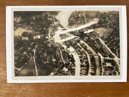 AK Luftaufnahme von Thun. Flugzeug. Reprint