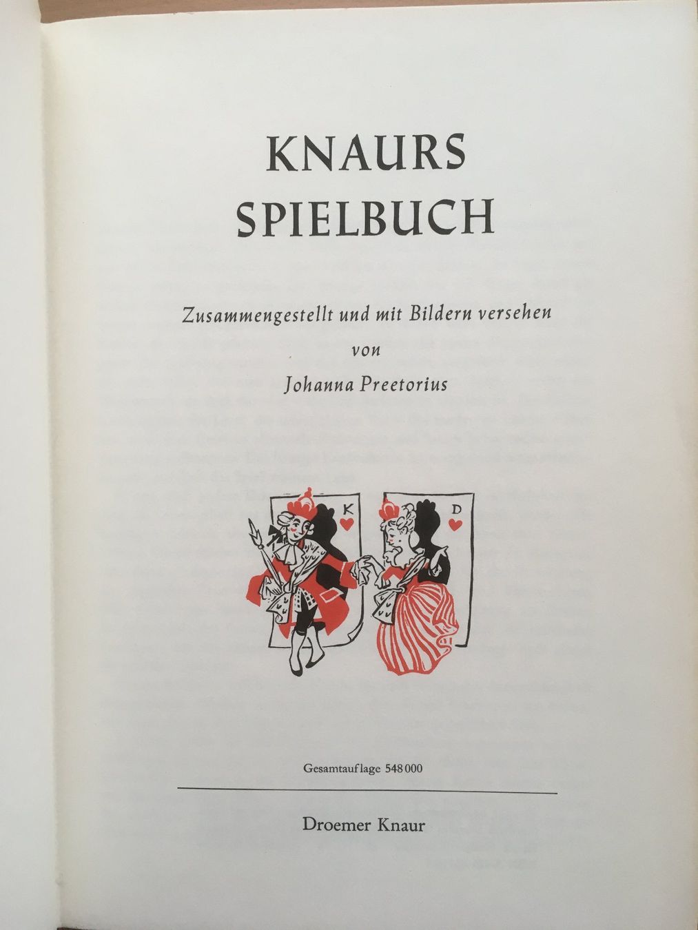 Bücher: Knaurs Spielbuch; Johanna Preetorius – Gebraucht aus Grenchen von Kogi7 2