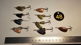 Köder Löffeli Spinner Set a 9 Spinner diverse Marken Gr.1+2