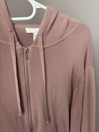 H&M Strickjacke mit Kapuze, Rosa, Grösse S - Top Zustand!
