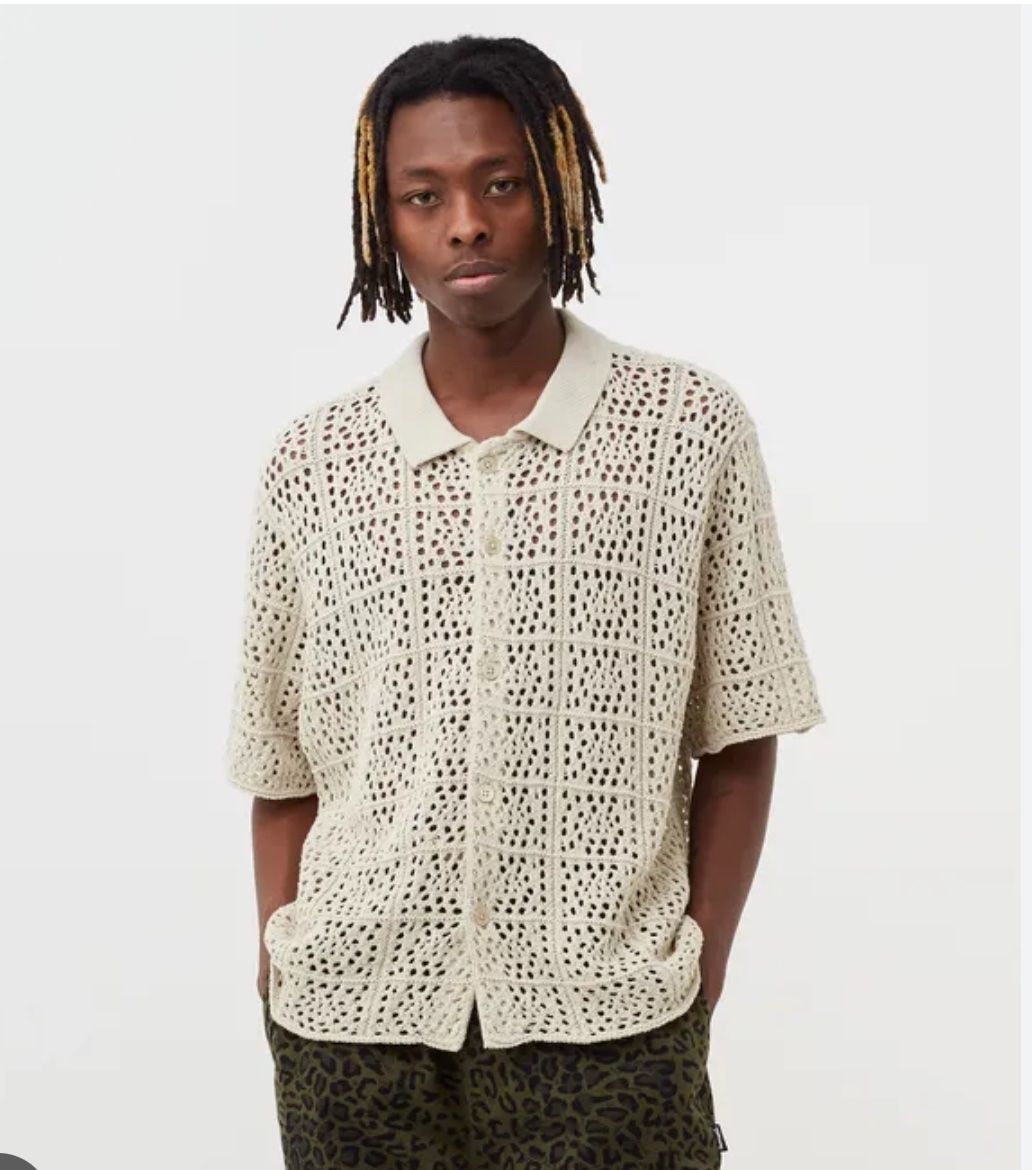 Stüssy T-Shirts: Stüssy Crochet Shirt / Strick Shirt / Bowling Hemd – Neu und originalverpackt aus Kaltbrunn von LuxShop 1