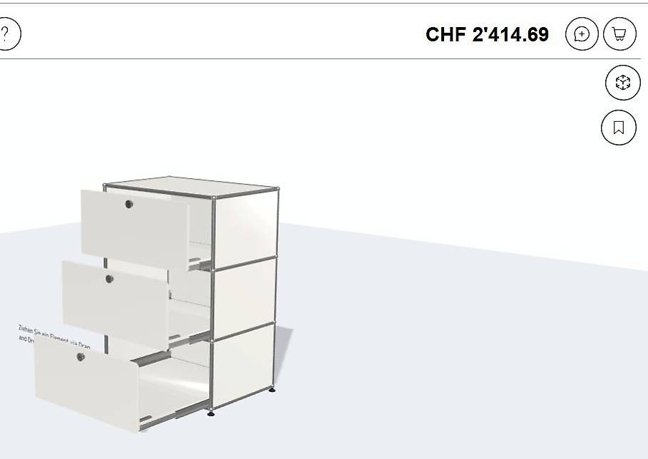 USM Cassettiere: USM Sideboard / Highboard / Kommode / Büchergestell – Usato da Zollikofen venduto da Macmax3 3