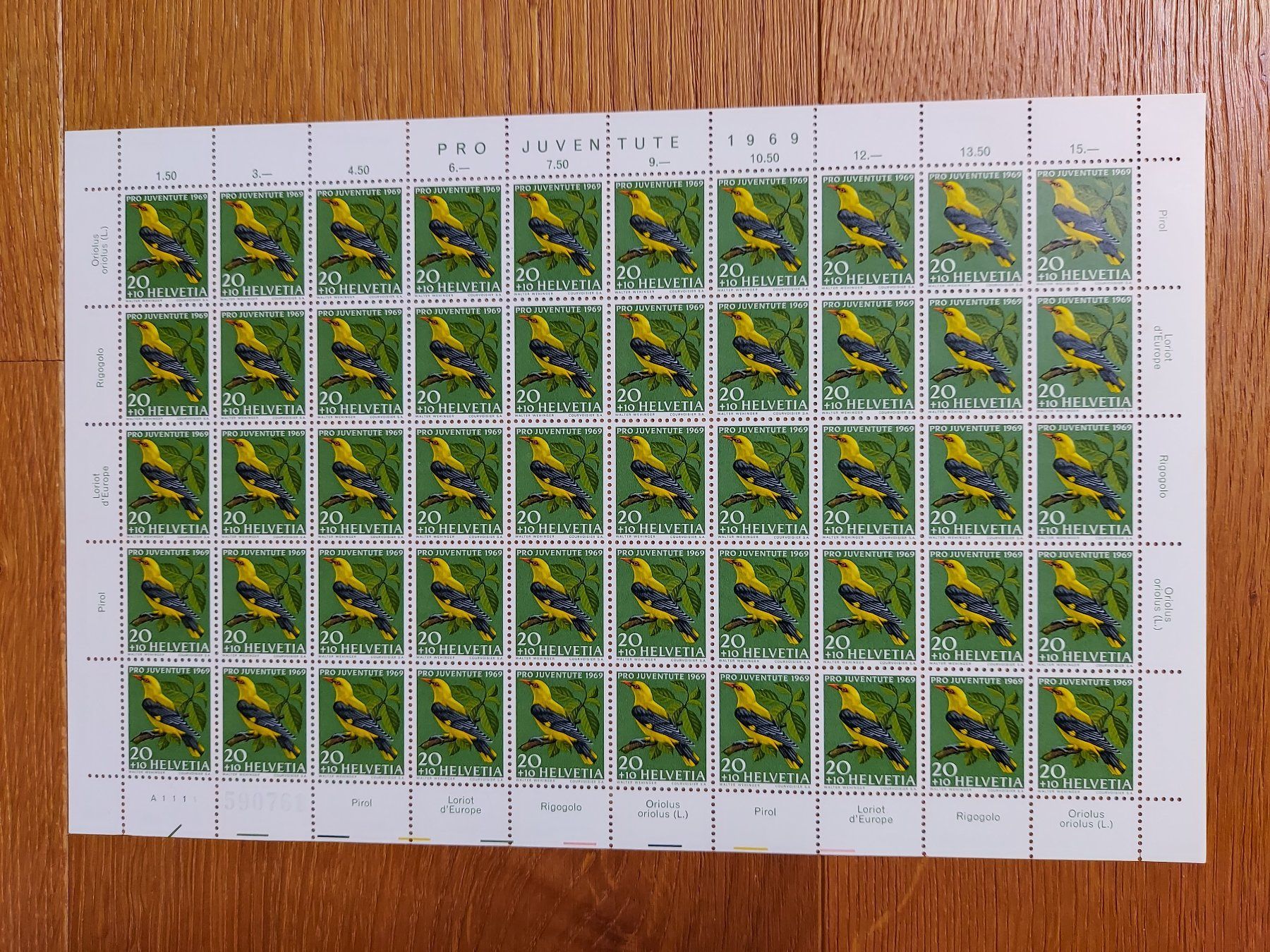 Tutti i francobolli: Postfrisch, gültige Schweizer Frankatur, Briefmarkenbogen – Nuovo e nell'imballaggio originale da Heiden venduto da ber_b77f