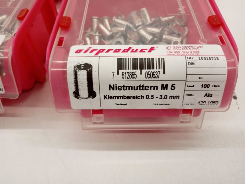 Écrous à rivets Tara M5 en aluminium Fk (Neu (gemäss Beschreibung)) in ...