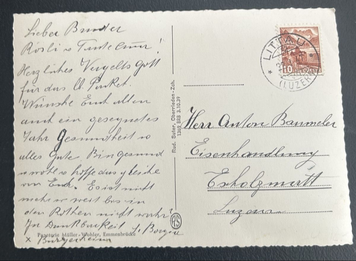 Cartoline postali: AK Reussbühl – Usato da Horw venduto da Tellbub 1
