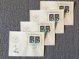 Pro Juventute Block 1962 4x auf FDC
